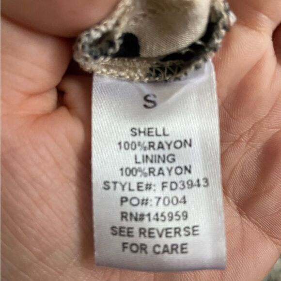 Urban outfitters Dress Forum Spotted Cowl Neck Slip leopard maxi Dress raton S - Picture 10 of 12